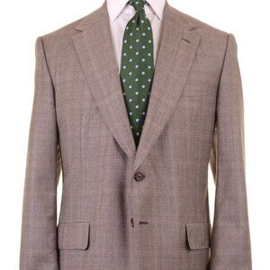 LNWOT Lutwyche Savile Row Wool Check Plaid Hand-Tailored Sport Coat US44